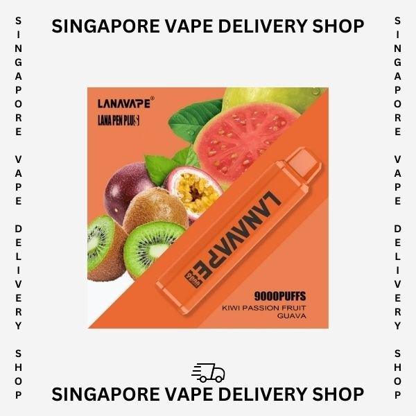 Lana-pen-plus-9000-kiwi-passion-fruit-guava-(SG VAPE DELIVERY SHOP)