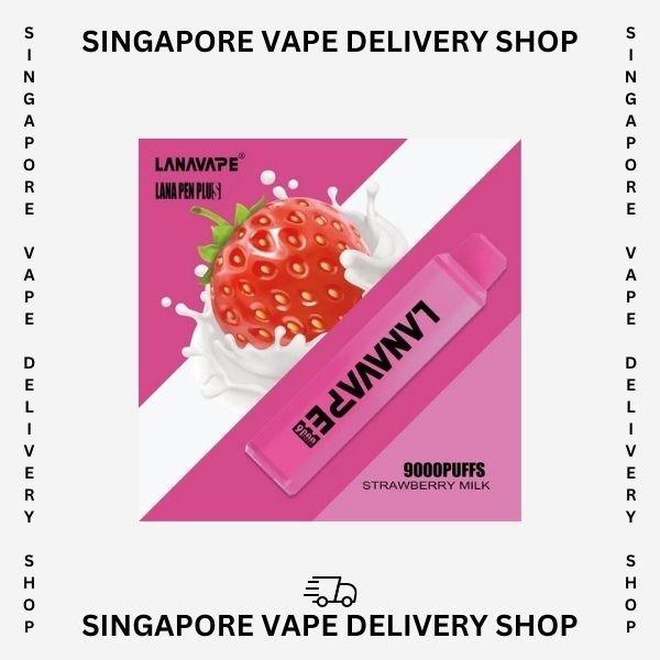 Lana-pen-plus-9000-strawberry-milk-(SG VAPE DELIVERY SHOP)