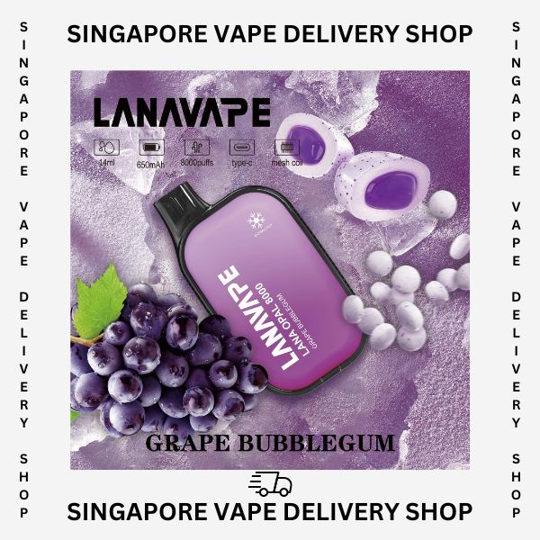 Lana_Opal_8000_Grape_bubblegum_(SG VAPE DELIVERY SHOP)